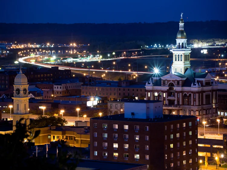 Centro de Dubuque, nos EUA: exemplo de cidade sustentável (iStockphoto)