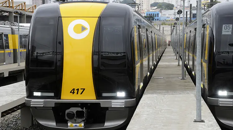 Trem da concessionária ViaQuatro: Linha 4-Amarela do metrô de São Paulo já funciona sem o auxílio de condutores (ViaQuatro/Divulgação)