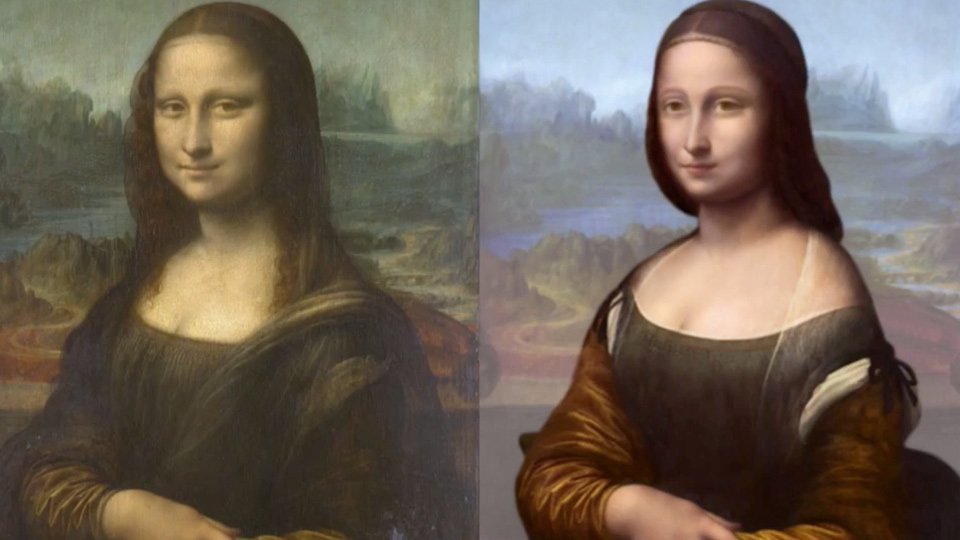 Veja a pintura escondida em Mona Lisa, de Da Vinci