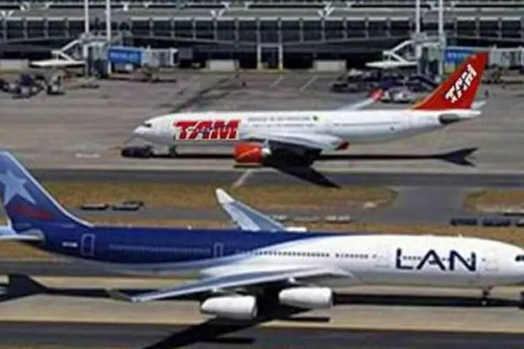 TAM e LAN anunciaram em agosto passado acordo de troca de ações para criação da Latam Airlines (Divulgação)