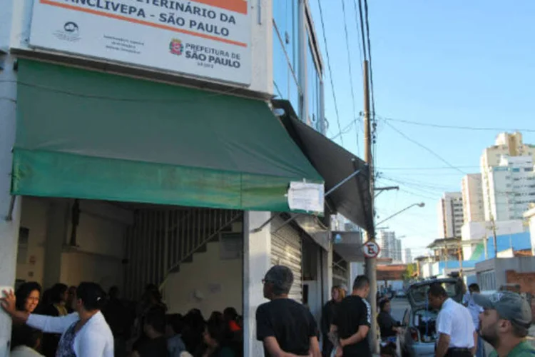 
	Pessoas aguardam na fila para atendimento de seus animais no hospital p&uacute;blico veterin&aacute;rio de S&atilde;o Paulo, no Tatuap&eacute;
 (Marina Pinhoni/EXAME.com)