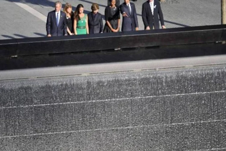 Barack Obama durante cerimônia hoje, em Nova York: "em geral nos apoderamos da batalha contra a Al-Qaeda", afirmou (Getty Images)