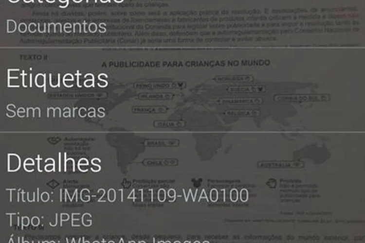 Reprodução da tela do celular de estudante que recebeu o tema da prova de redação do Enem 2014 antes do início do exame (Reprodução/ Facebook Jomásio Barros)