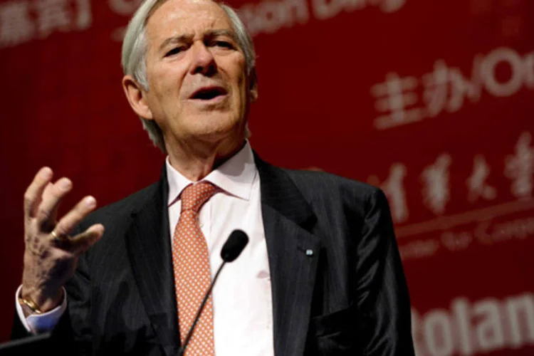 Roland Berger, fundador da consultoria alemã, durante uma palestra em Pequim, na China (ChinaFotoPress/Getty Images)