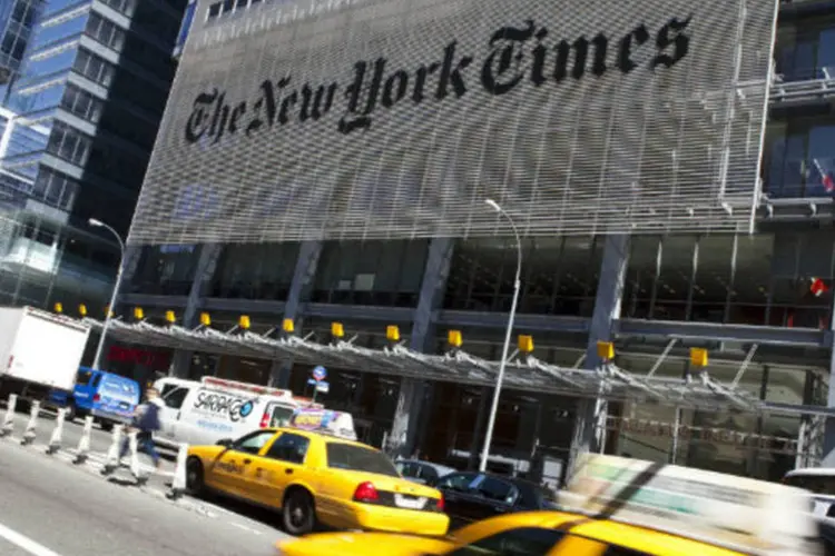 
	Pr&eacute;dio do The New York Times: equipe de 10 editores selecionar&aacute; e adaptar&aacute; para a leitura de celular as pe&ccedil;as publicadas no NYT Now, que por enquanto estar&aacute; dispon&iacute;vel somente para iPhone (Ramin Talaie/Getty Images)