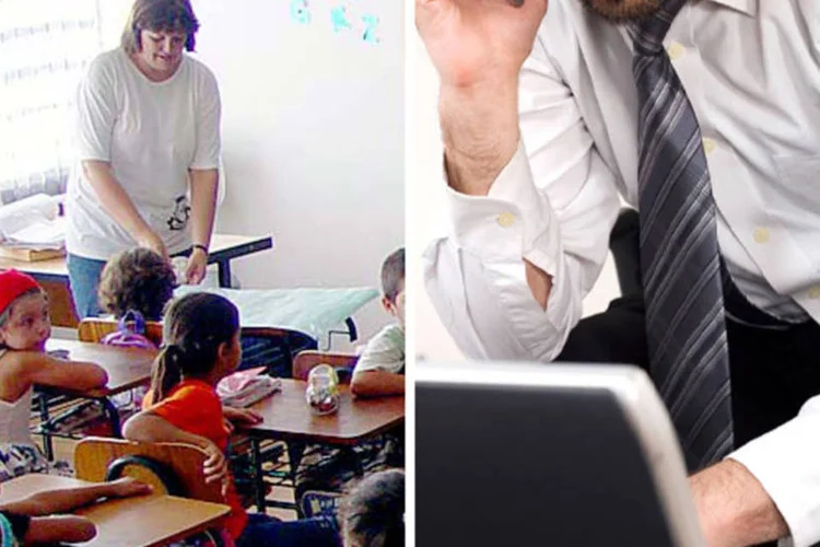 Montagem das profissões de professora e administrador (Stock.xchng)