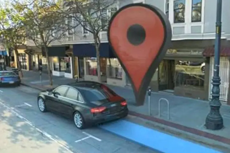Trecho do comercial da Audi que dá movimento ao Google Maps (Reprodução)