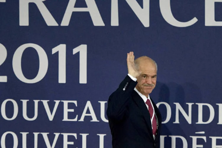 Papandreou: 'estou satisfeito por não convocarmos uma consulta popular, porque este não era meu propósito' (David Ramos/Getty Images)