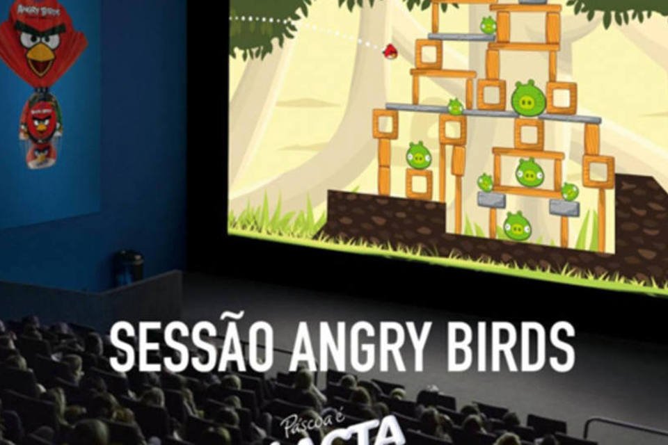 Ação da Lacta coloca Angry Birds na tela do cinema
