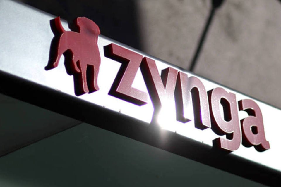 
	Logo da Zynga: empresa &eacute; respons&aacute;vel por jogos populares como &quot;Farmville&quot;
 (Justin Sullivan/Getty Images)