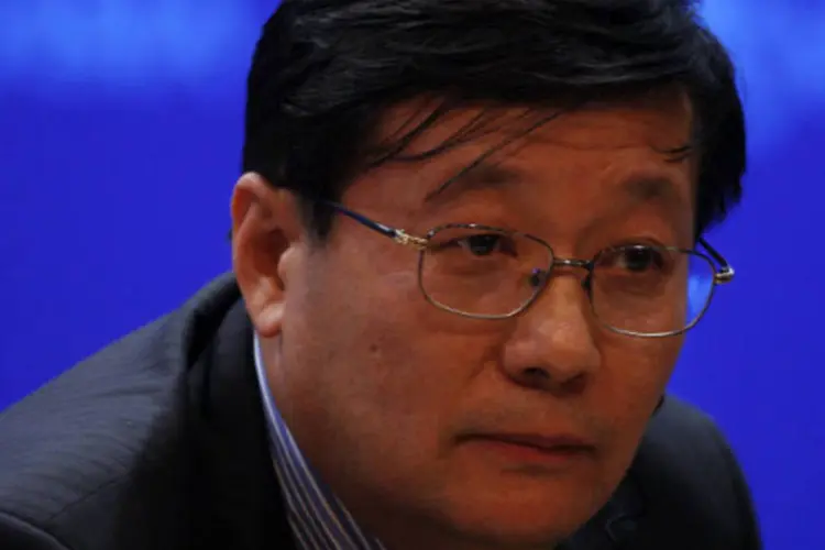 Lou Jiwei, ministro das Finanças da China: ministro falou sobre reformar no setor imobiliário durante fórum sobre política fiscal (Nelson Ching/Bloomberg News)