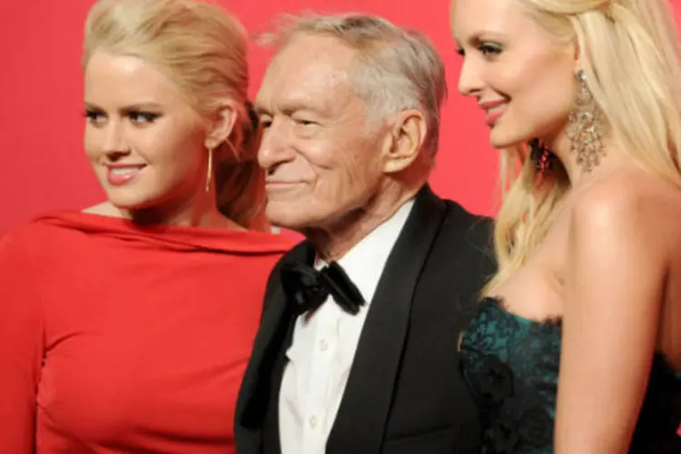 
	Hugh Hefner, criador da Playboy: a revista anunciou que iria parar de publicar fotos de mulheres totalmente nuas
 (Jason Merritt/Getty Images)