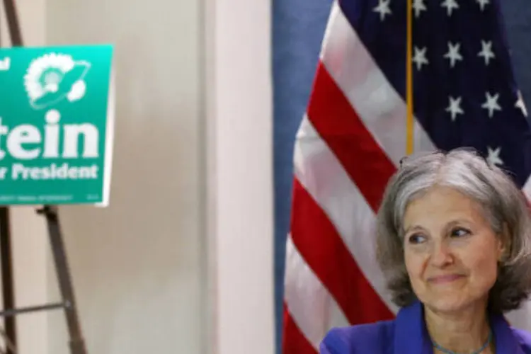 
	Jill Stein: esta candidata pouco convencional quer participar dos debates presidenciais, onde s&oacute; participam os candidatos dos dois grandes partidos
 (Mark Wilson/Getty Images)