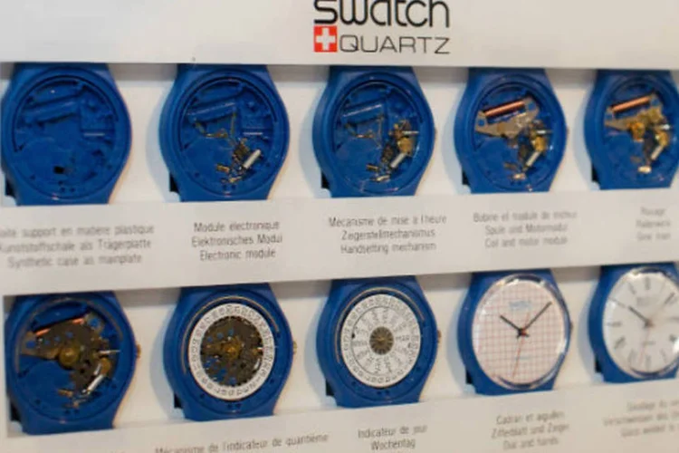 
	Swatch: a&nbsp;empresa informou que seu lucro foi de 1,61 bilh&atilde;o de francos su&iacute;&ccedil;os (US$ 1,77 bilh&atilde;o) em 2012
 (Jeff Schear/Getty Images)