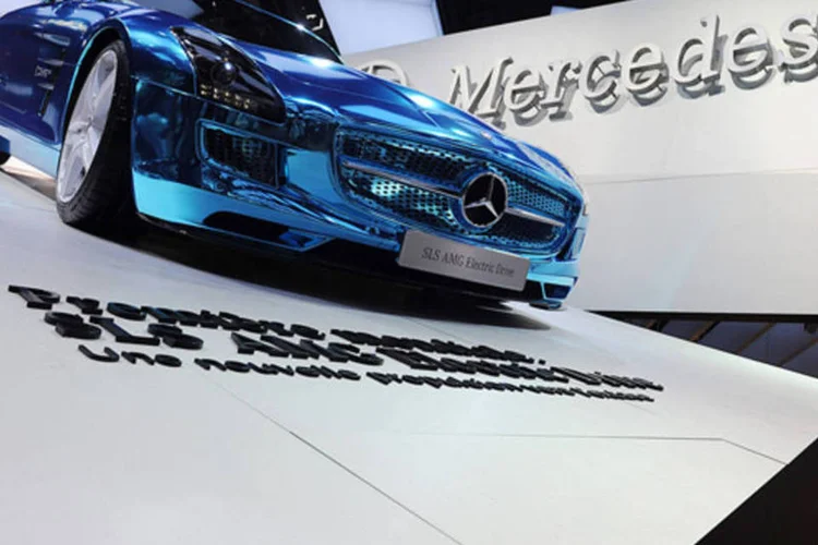 Mercedes-Benz SLS AMG Electric Drive: modelo usa sons mais roucos para mostrar sua força (Antoine Antoniol/Getty Images)