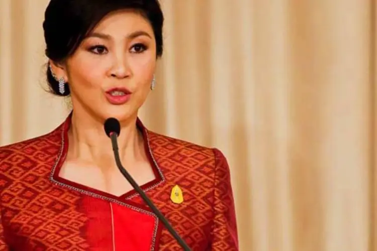 
	Yingluck Shinawatra: a&ccedil;&otilde;es de uma incorporadora imobili&aacute;ria controlada pela fam&iacute;lia Shinawatra e um distribuidor de aparelhos eletr&ocirc;nicos vinculado &agrave; fam&iacute;lia despencaram cerca de 10 por cento em tr&ecirc;s dias
 (Getty Images)
