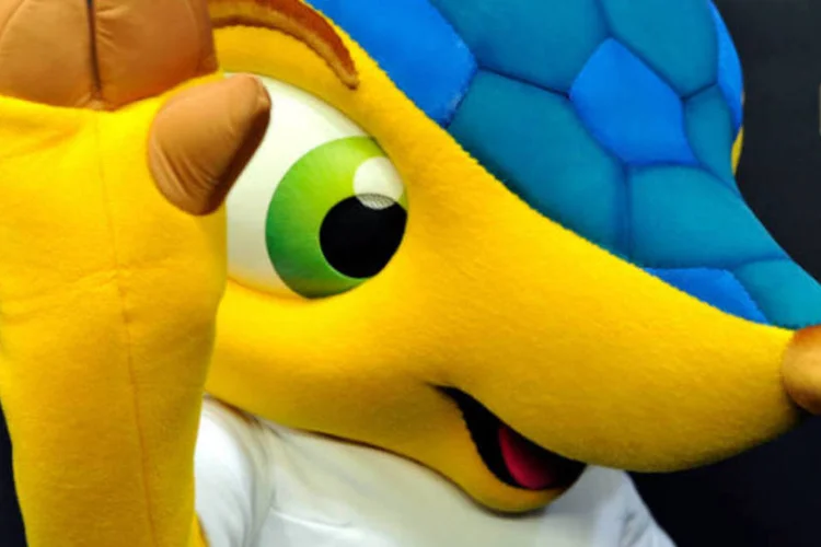 Fulkeco, o mascote da Fifa para a Copa do Mundo de 2014 no Brasil (Cunningham/Getty Images)
