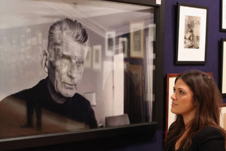 Entrando na mente de Samuel Beckett: escrito entre agosto 1935 e junho de 1936, manuscrito é um testemunho da luta do autor para dar forma à sua visão artística (Oli Scarff/Getty Images)