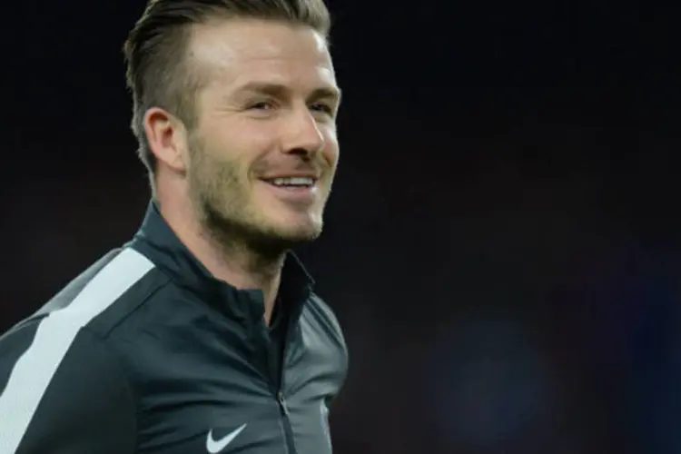 
	David Beckham: ele escreveu em portugu&ecirc;s &quot;for&ccedil;a, Neymar&quot;
 (Shaun Botterill/Getty Images)