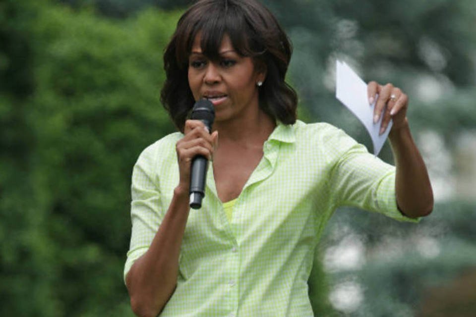 Michelle Obama confronta manifestante em ato nos EUA