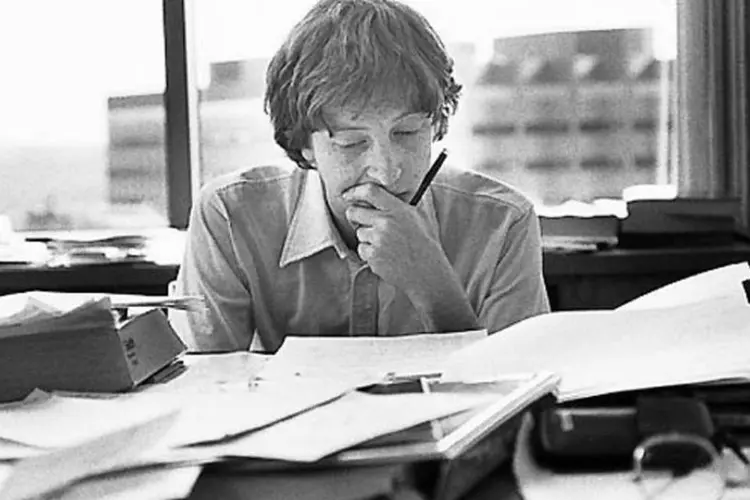 
	Bill Gates em seu escrit&oacute;rio, no outono de 1980: abra&ccedil;ar a diversidade &eacute; uma das li&ccedil;&otilde;es do multibilion&aacute;rio
 (Divulgação)
