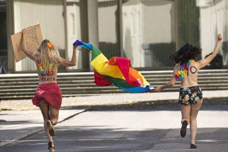 Protesto feminista na Suécia: caso será acompanhado  pelos movimentos feministas, que esperam que a justiça aplique severamente a definição ampliada de estupro que vigora no país desde julho (Getty Images)
