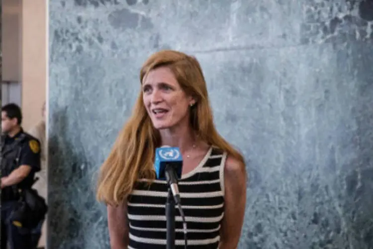 Samantha Power: embaixadora dos EUA declarou que a proteção da Rússia ao presidente Bashar al-Assaf coloca sob grande tensão todo o sistema de gestão de crises internacionais do Conselho de Segurança (Getty Images)