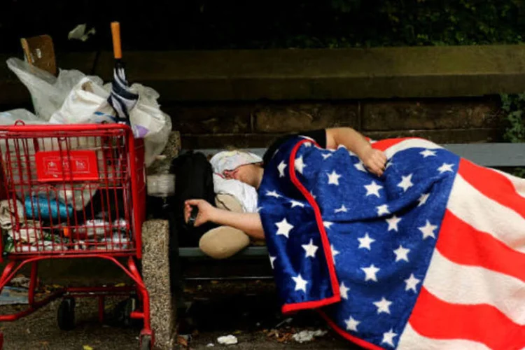 
	Sem teto em Nova York, nos Estados Unidos
 (Getty Images)