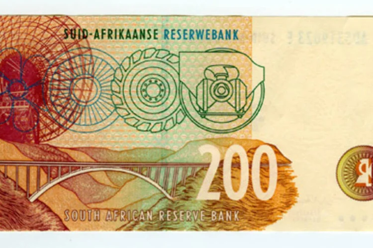 
	Rand, moeda da &Aacute;frica do Sul: investidores est&atilde;o trocando as a&ccedil;&otilde;es do pa&iacute;s para obter retornos maiores e mais garantidos em t&iacute;tulos de d&iacute;vida do governo.
 (.)