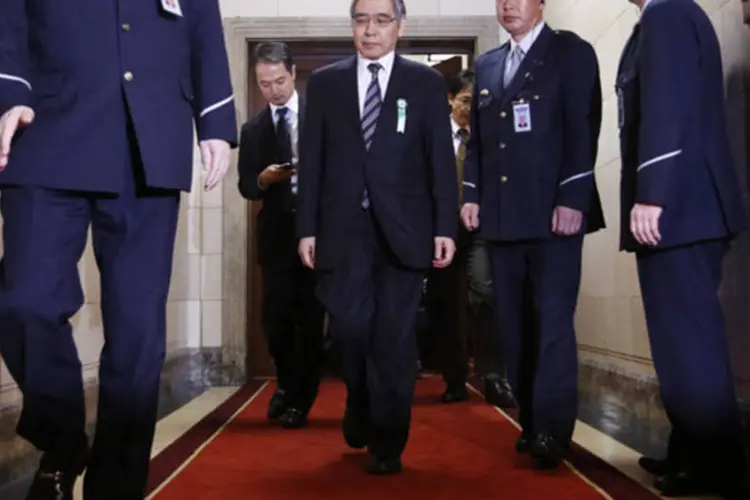 
	Haruhiko Kuroda: pr&oacute;ximo presidente do Banco Central do Jap&atilde;o se mostrou um cr&iacute;tico das pol&iacute;ticas graduais de afrouxamento do atual presidente, Masaaki Shirakawa
 (Issei Kato/Reuters)
