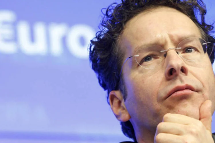 Presidente do Eurogroup Jeroen Dijsselbloem em coletiva de imprensa após reunião do grupo de ministros das Finanças em Bruxelas (Sebastien Pirlet/Reuters)