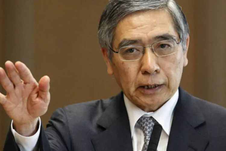 Haruhiko Kuroda: "com o crescimento econômico acelerando, a chance de aprofundar as taxas negativas é baixa" (Bogdan Cristel/Reuters)