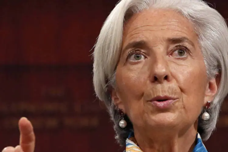  Christine Lagarde: Diretora-gerente repetiu pedido para os países-membros aprovarem o pacote de reformas de 2010 (Brendan McDermid/Reuters)