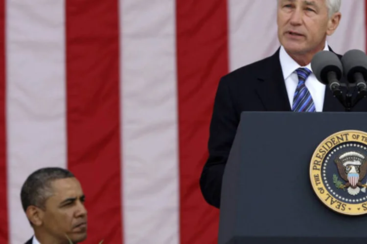 Secretário de Defesa dos Estados Unidos, Chuck Hagel, faz observações em cerimônia durante o Memorial Day, em Arlington, Virginia (Jonathan Ernst/Reuters)