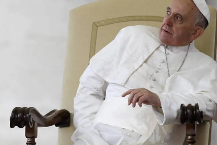 Papa Francisco em sua audiência semanal: Robinson disse que Francisco "emitiu vários bons sinais" desde sua surpreendente eleição em março (Giampiero Sposito/Reuters)