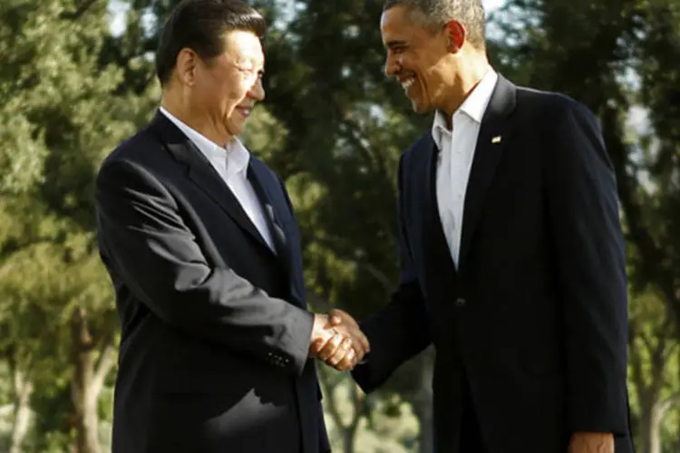 Xi Jinping e Barack Obama: em encontro informal, presidentes falaram sobre economia, internet e Coreia do Norte (Kevin Lamarque / Reuters)