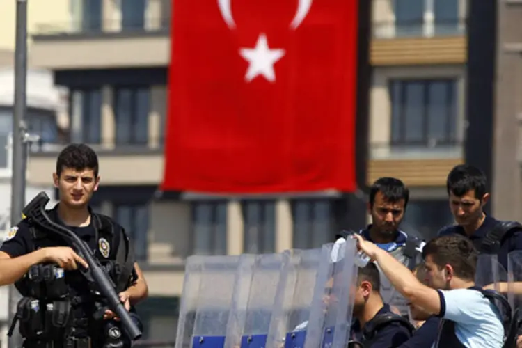 Polícia turca: a divisão antiterrorista da Polícia realizou operações nos escritórios do partido (Marko Djurica/Reuters/Reuters)