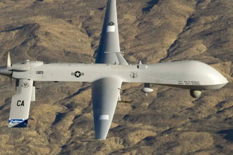 
	Drone da For&ccedil;a A&eacute;rea americana:&nbsp;homens sofreram o ataque enquanto viajavam em um ve&iacute;culo na prov&iacute;ncia de Hadramout
 (U.S. Air Force/Tech. Sgt. Effrain Lopez/Divulgação)