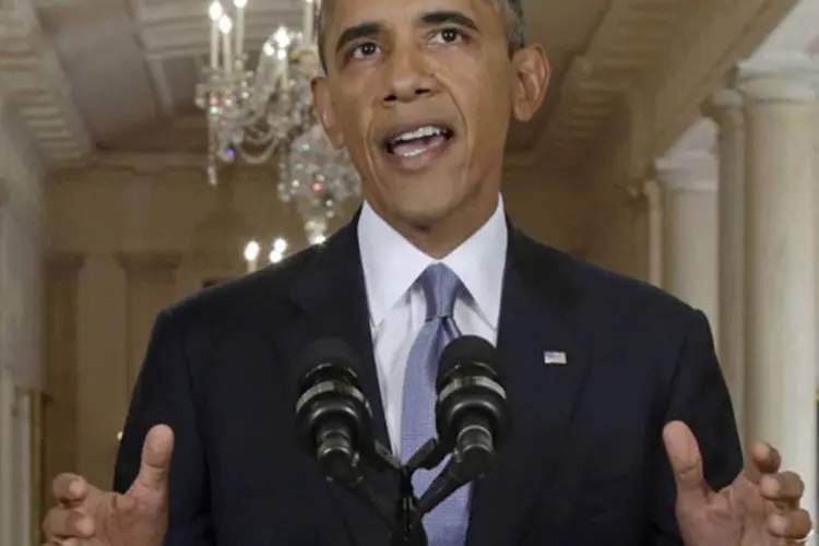 Presidente dos EUA, Barack Obama, realiza um discurso sobre a situação na Síria na Casa Branca, em Washington (Evan Vucci/Reuters)