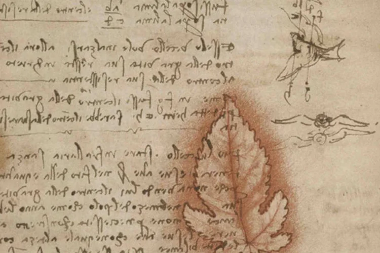 Rascunhos de Leonardo da Vinci descreve o uso de aparelhos de voo para compreender melhor a aerodinámica (Smithsonian Libraries, from the original at the Biblioteca Reale, Turin, Italy/Divulgação via Reuters)