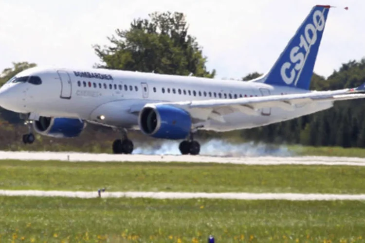 
	CSeries: a Bombardier reestruturou recentemente sua unidade de avi&otilde;es comerciais
 (Christinne Muschi/Reuters)