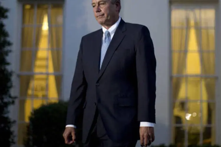 Presidente da Câmara dos Deputados, John Boehner, após encontro com o presidente Barack Obama e outros líderes do Congresso na Casa Branca (Jason Reed/Reuters)