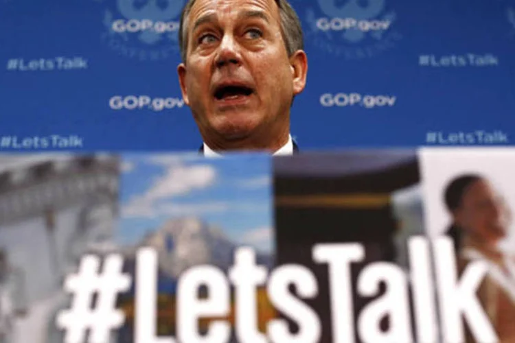 Presidente da Câmara dos Deputados dos Estados Unidos, John Boehner, discursa durante conferência de imprensa em Washington (Jason Reed/Reuters)