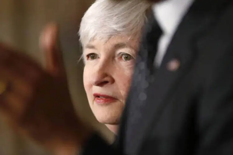 
	Barack Obama anuncia Janet Yellen como nova chair do Fed: presidente cobrou que Senado aprove indica&ccedil;&atilde;o de Yellen sem atraso, dada urg&ecirc;ncia da atual situa&ccedil;&atilde;o da economia
 (Kevin Lamarque/Reuters)