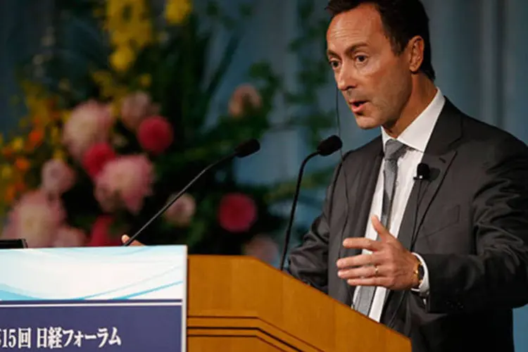 O presidente-executivo da Airbus, Fabrice Bregier: a encomenda da Japan Airlines quebrou uma dominância de meio século da Boeing no Japão (REUTERS/Toru Hanai)