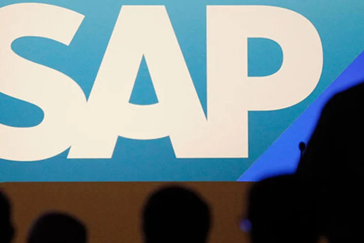 
	Logo da SAP: a empresa, por&eacute;m, alertou que taxas cambiais vol&aacute;teis podem afetar os resultados
 (REUTERS/Alex Domanski/Files)