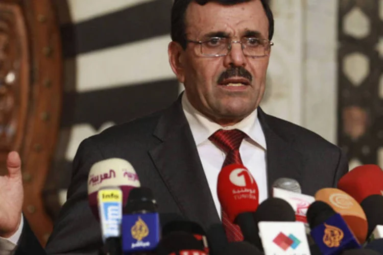 Primeiro-ministro da Tunísia, Ali Larayedh, durante entrevista coletiva em Túnis (Zoubeir Souissi/Reuters)