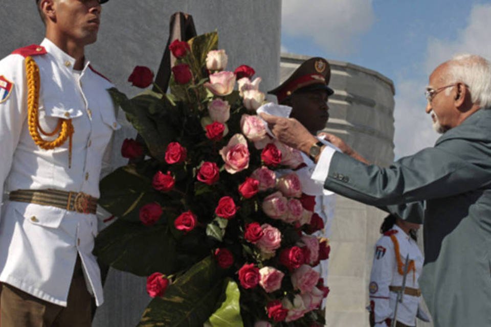 Fidel Castro recebe vice-presidente da Índia