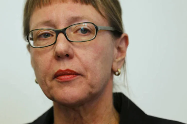 Historiadora de arte Meike Hoffmann, da Universidade Livre de Berlim, durante coletiva de imprensa em Augsburg, a leste de Munique, na Alemanha (Michael Dalder)