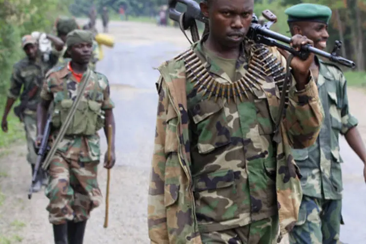 
	Rebeldes no Congo: acordo para acabar com o mais s&eacute;rio conflito em uma d&eacute;cada na Rep&uacute;blica Democr&aacute;tica do Congo estava previsto para ser assinado em Entebbe &agrave;s 18h
 (James Akena/Reuters)